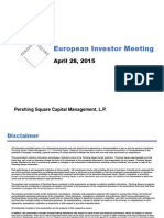 Pershing Square European Investor Meeting Presentation