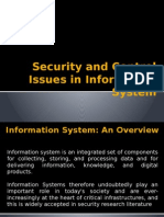 Security and Control Issues in Information System