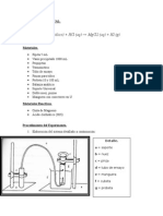 Calculo de La Masa Molar de Un Elemento