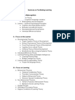 Facilitating Learning Summary (4th Edition)