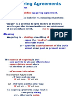 Does Not Define: Indian Contract Act - Wagering Agreement.