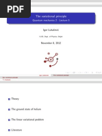 Lecture 5 Variational Principle