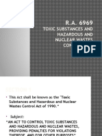 Toxic Substances and Hazardous and Nuclear Wastes Control Act OF 1990