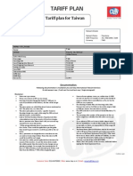 Tariff Plan For Taiwan: Network Details Network Name: Farestone GSM Frequency: 3G / 900/1800 / 2100 Currency: TWD