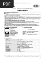 Instruction Sheet: Series Valve Temperature Controller