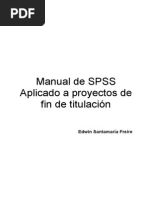 Manual de SPSS Aplicado A Proyectos de Fin de Titulación, Santamaria Edwin