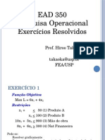 Exercícios Resolvidos - PEsquisa Operacional