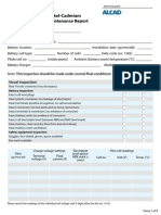 Maintenance Report Alcad Batteries