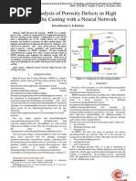 Modal Analysis of Porosity Defects in High Pressure Die Casting With A Neural Network