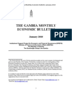 Gambia Monthly Economic Bulletin January 2010