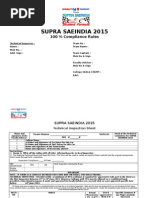 Technical Inspection Sheet