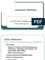 Microprocessor Systems: Asst - Prof.Dr. Haldun Sarnel