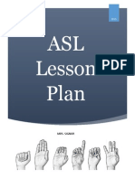 Asl Lesson Plan PDF