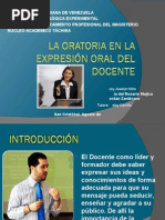 La Oratoria en El Docente