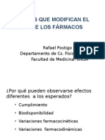 Factores Que Modifican El Efecto de Las Drogas 2014