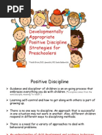 Parent Training Develomentally Appropropriate Positive Discipline For Preschoolers