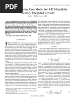 A Manufacturing Cost Model For 3-D Monolithic Memory Integrated Circuits