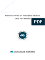 Admissions Becas Corea Del Sur - 2015