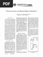 Pressure Inversion and Material Balance Calculations: Technical Note'