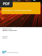 How To SELECT in SAP BW Transformations PDF