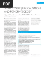 Spinal Cord Injury: Causation & Pathophysiology