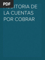 Auditoria de La Cuentas Por Cobrar