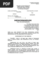 Memorandum For Defendants Civil Case