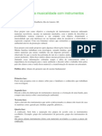 PROJETO Trabalhando A Musicalidade Com Instrumentos Reciclados