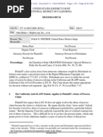 Memorandum: Case No. Date Title