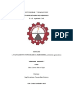 Informe de Topografia - Nivelacion Geometrica