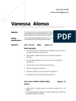 Vanessa Alonso Proffesional Resume