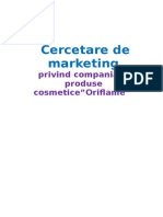 Cercetare de Marketing Oriflame