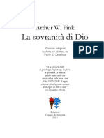 La Sovranità Di Dio, Di A. W. Pink