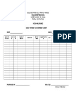 Daily Patient Assignment Sheet