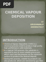 Chemical Vapour Deposition: Krishnan.P 2009507017