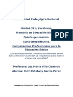 Competencias Profesionales para La Práctica en Educación Básica