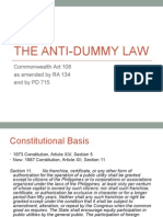 The Anti-Dummy Law