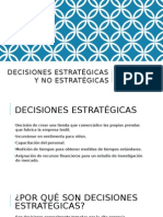 Decisiones Estratégicas y No Estratégicas