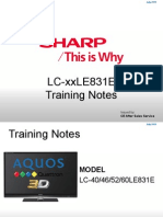 Sharp Lc-40le831e Lc-Xxle831e Service Manual Training