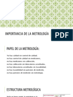 Importancia de La Metrologia