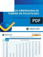 Tablas Dimensionales de Tubería Calplast de Polietileno de Alta Densidad