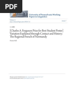 Variation Explained Through Contact and History: The Regional French of Normandy