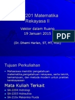 SA-2201 Matematika Rekayasa II (Pengantar, Vektor Dalam Ruang, Minggu 1)