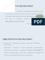 Objectives of Water Treatment