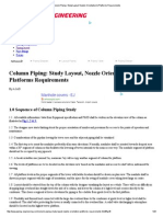 Column Piping Nozzle Orientation & Platforms Requirements