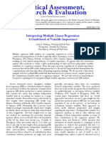 Interpreting Multiple Regression