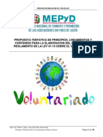 Propuestas Reglamento Ley Voluntariado 