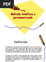 Metodo Analitico o Pormenorizado