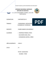 Monografía - Matemática III - Divergencia, Rotacional, Coordenadas Cilíndricas y Esféricas - 9 Páginas