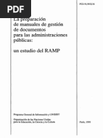 La Preparación de Manuales de Gestión de Documentos para Las Administraciones Públicas